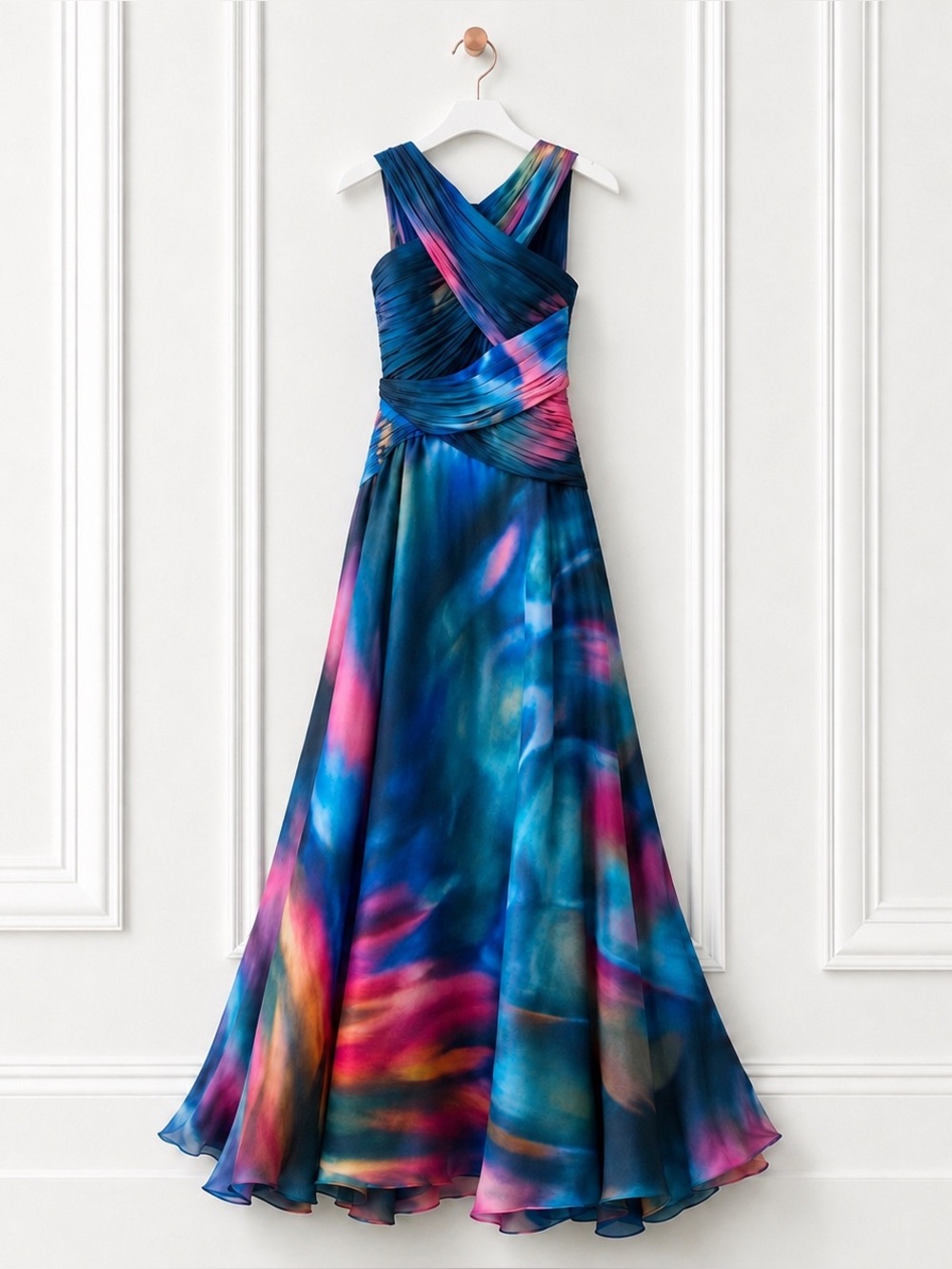NWT $795 Theia XS Formal Evening Gown Maxi Dress Black Tie Wedding Guest Party